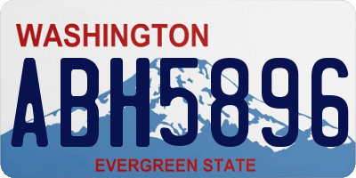 WA license plate ABH5896