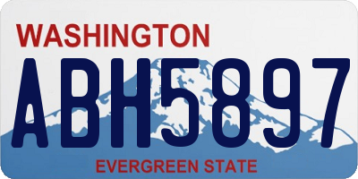 WA license plate ABH5897