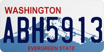 WA license plate ABH5913