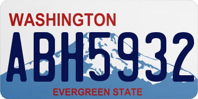 WA license plate ABH5932