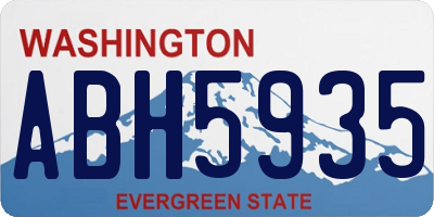 WA license plate ABH5935