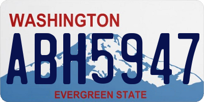 WA license plate ABH5947