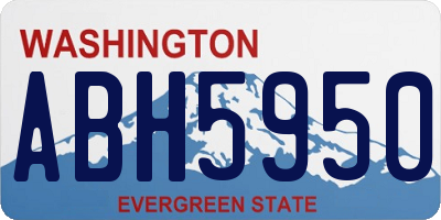 WA license plate ABH5950