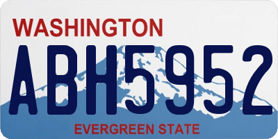WA license plate ABH5952