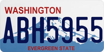 WA license plate ABH5955
