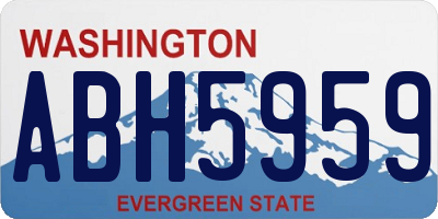 WA license plate ABH5959