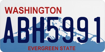 WA license plate ABH5991