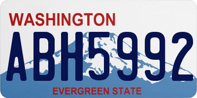 WA license plate ABH5992