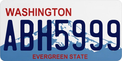 WA license plate ABH5999