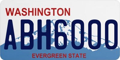 WA license plate ABH6000