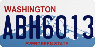 WA license plate ABH6013