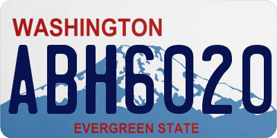 WA license plate ABH6020