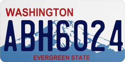 WA license plate ABH6024