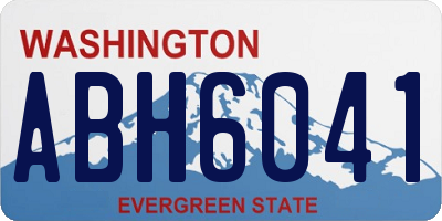 WA license plate ABH6041