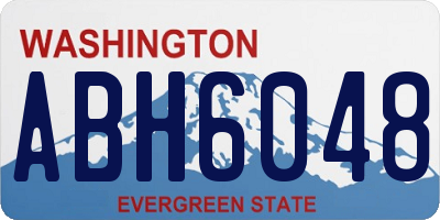 WA license plate ABH6048