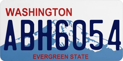 WA license plate ABH6054