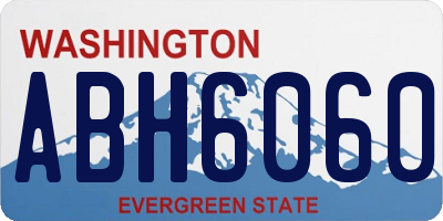 WA license plate ABH6060