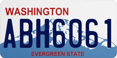 WA license plate ABH6061