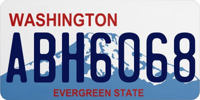 WA license plate ABH6068