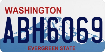 WA license plate ABH6069