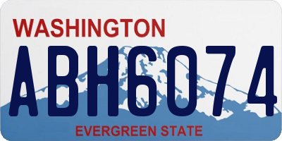 WA license plate ABH6074