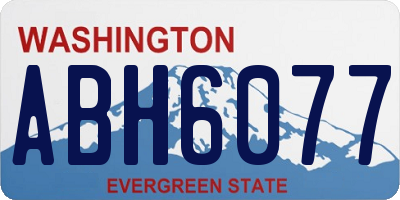 WA license plate ABH6077