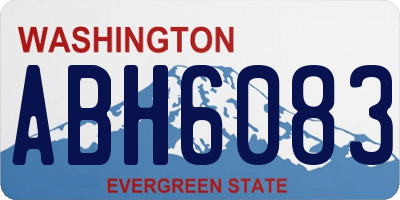 WA license plate ABH6083