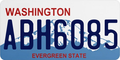 WA license plate ABH6085
