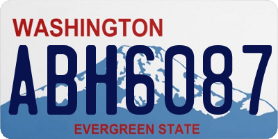 WA license plate ABH6087