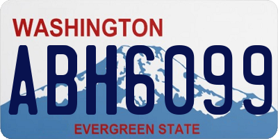 WA license plate ABH6099