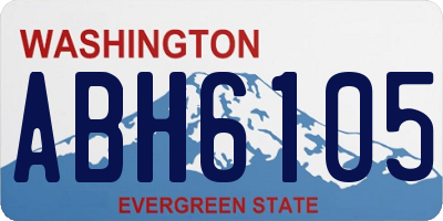 WA license plate ABH6105