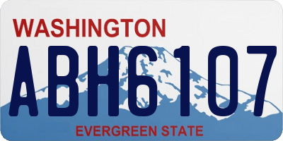 WA license plate ABH6107