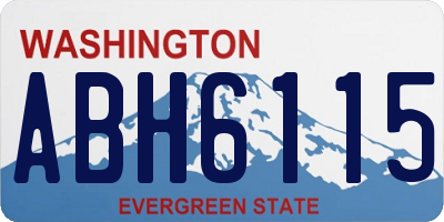 WA license plate ABH6115