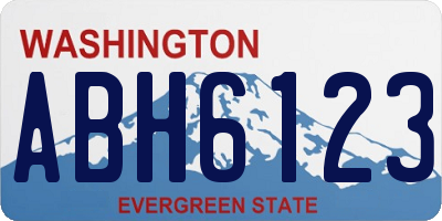 WA license plate ABH6123