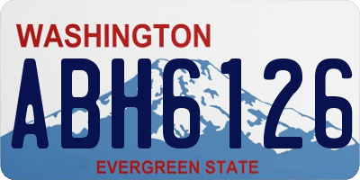 WA license plate ABH6126