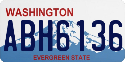 WA license plate ABH6136