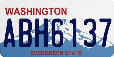 WA license plate ABH6137