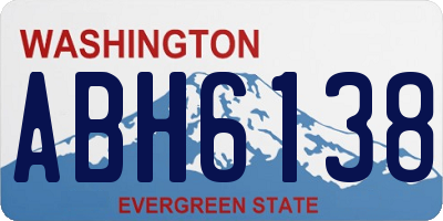 WA license plate ABH6138