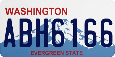 WA license plate ABH6166