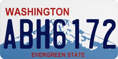 WA license plate ABH6172