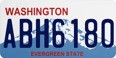WA license plate ABH6180