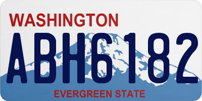 WA license plate ABH6182