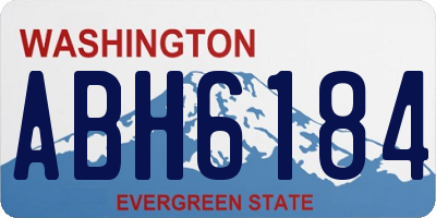 WA license plate ABH6184