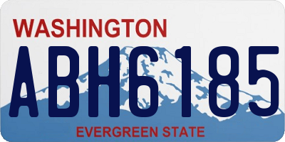 WA license plate ABH6185