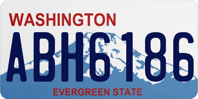 WA license plate ABH6186