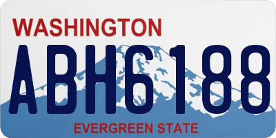WA license plate ABH6188