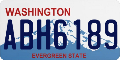 WA license plate ABH6189