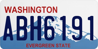 WA license plate ABH6191