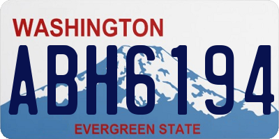 WA license plate ABH6194