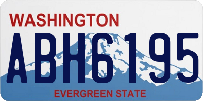 WA license plate ABH6195